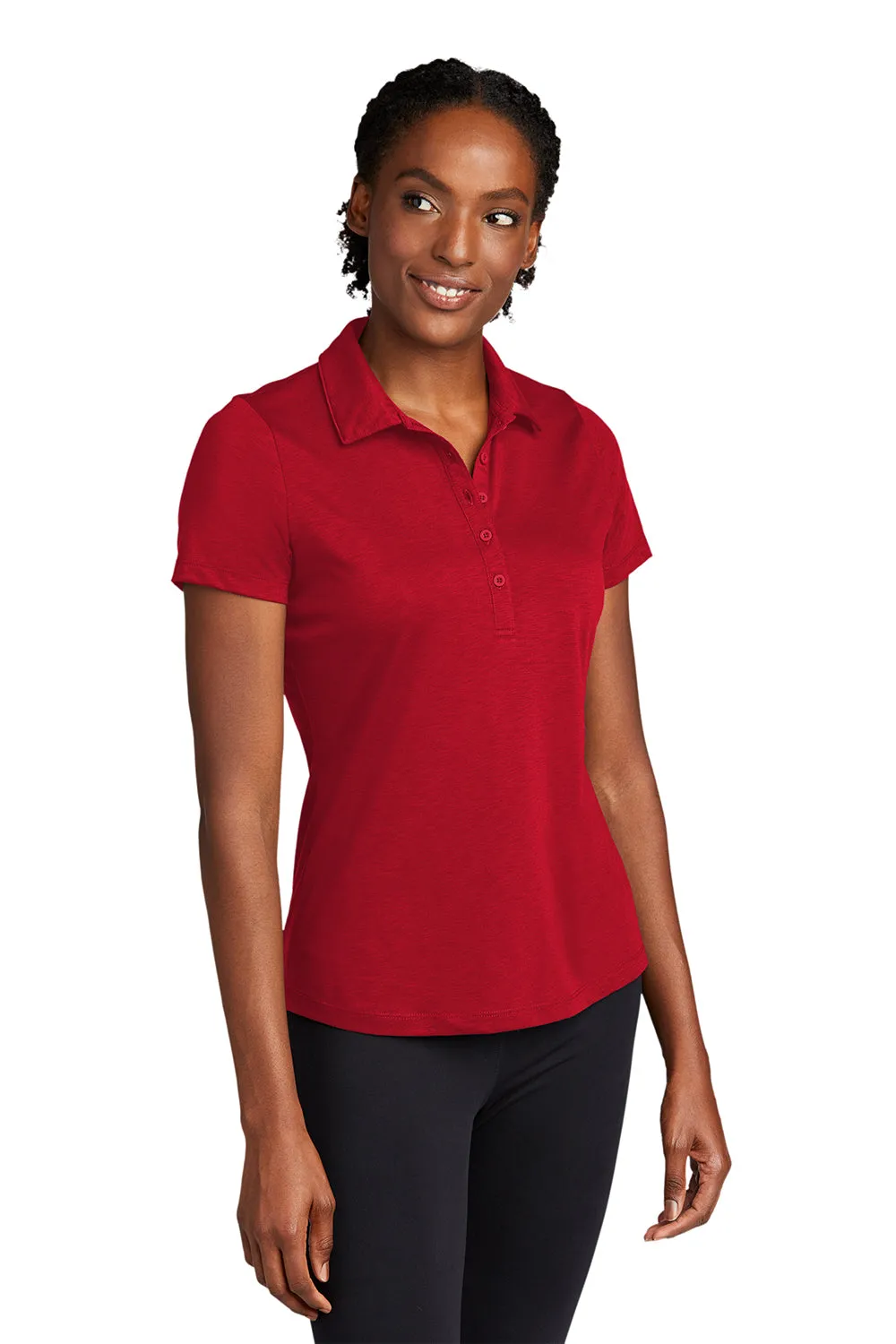 Sport-Tek Womens Strive Moisture Wicking Short Sleeve Polo Shirt - Deep Red