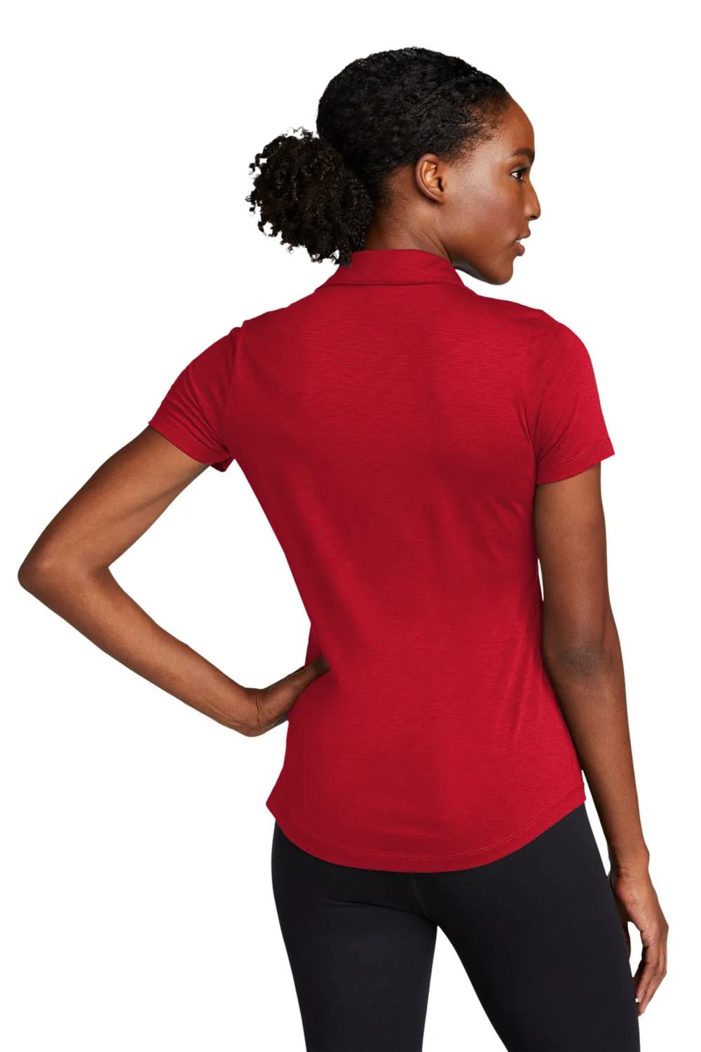 Sport-Tek Womens Strive Moisture Wicking Short Sleeve Polo Shirt - Deep Red