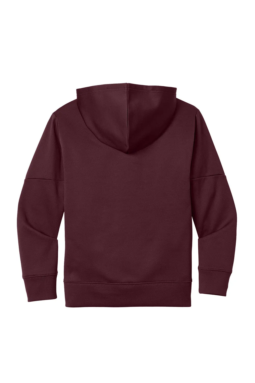 Sport-Tek Youth Sport-Wick Moisture Wicking United Fleece Hooded Sweatshirt Hoodie w/ Pouch Pocket - Maroon/White