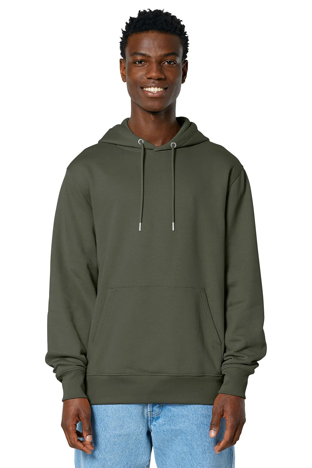 Stanley/Stella Mens Cruiser 2.0 Hooded Sweatshirt Hoodie w/ Pouch Pocket - Khaki Green