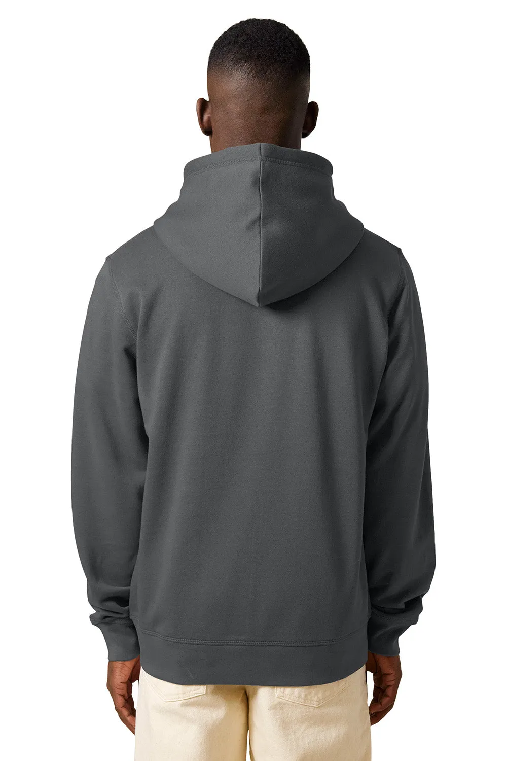 Stanley/Stella Mens Mixer Full Zip Hooded Sweatshirt Hoodie w/ Pockets - Anthracite Grey