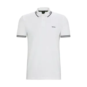 Stretch-cotton slim-fit polo shirt with branding