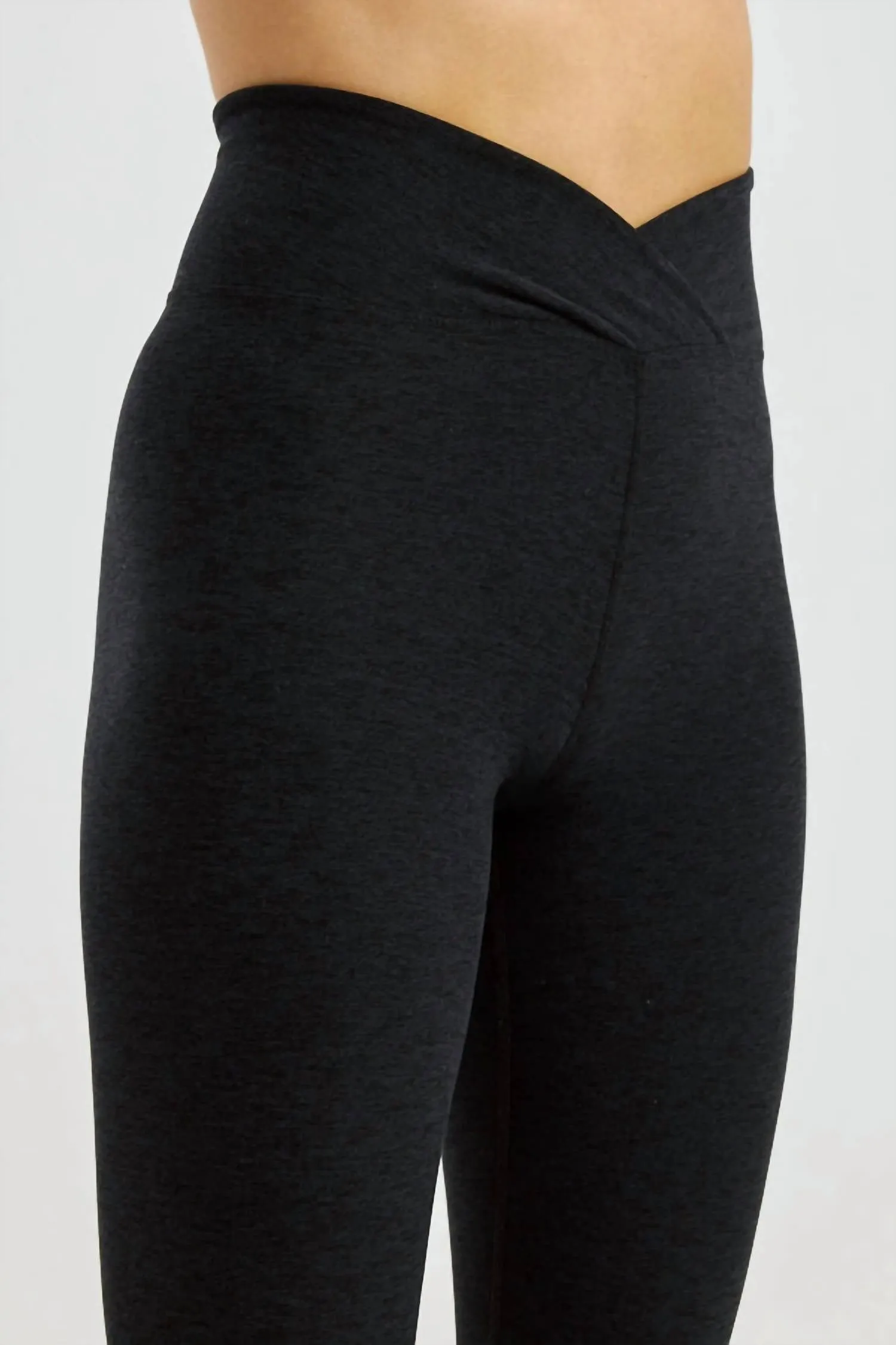 Stretch Veronica Legging In Heather Black