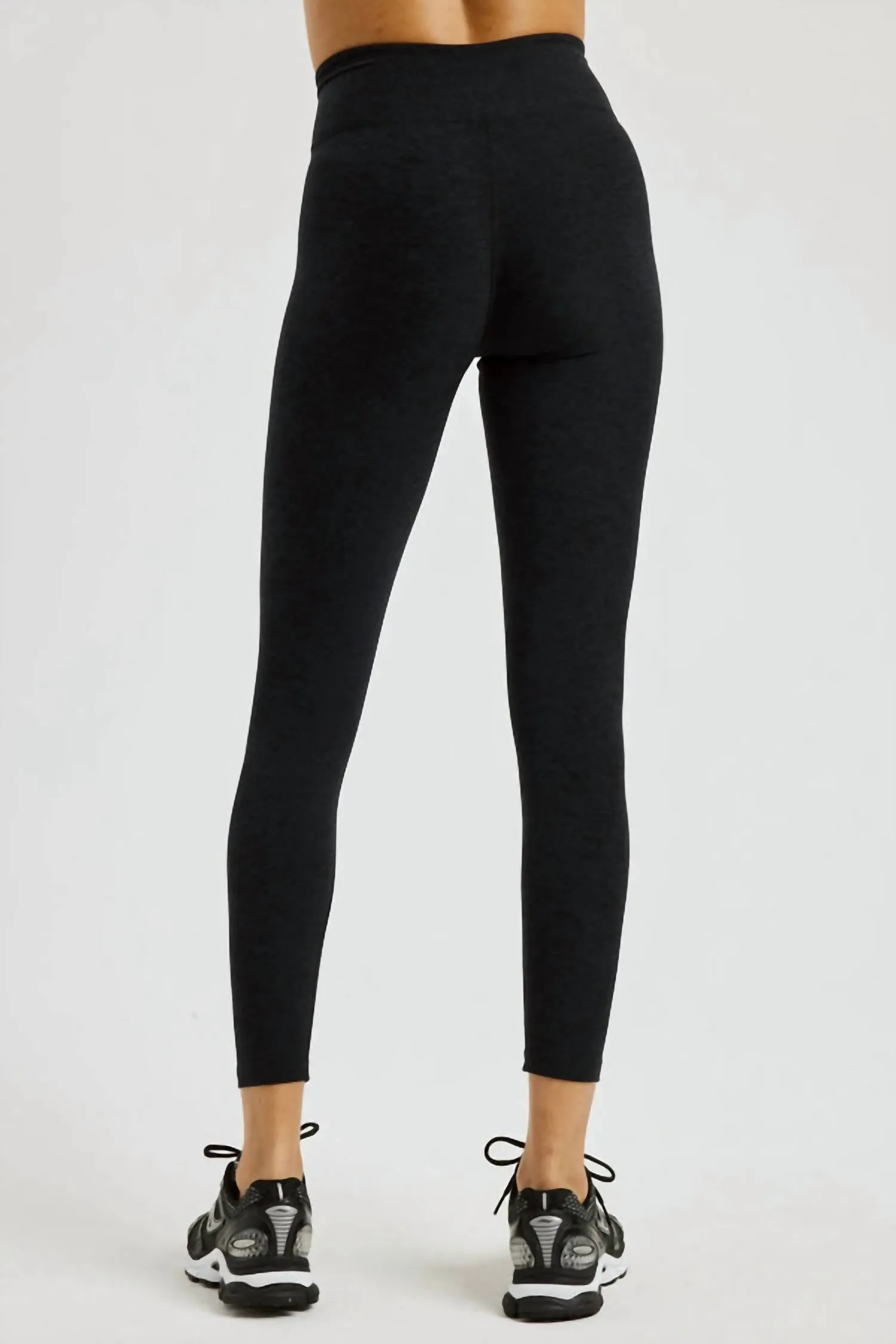 Stretch Veronica Legging In Heather Black