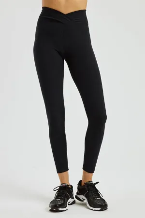 Stretch Veronica Legging In Heather Black