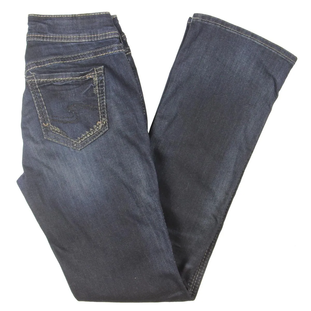 Suki Womens Denim Relaxed Bootcut Jeans