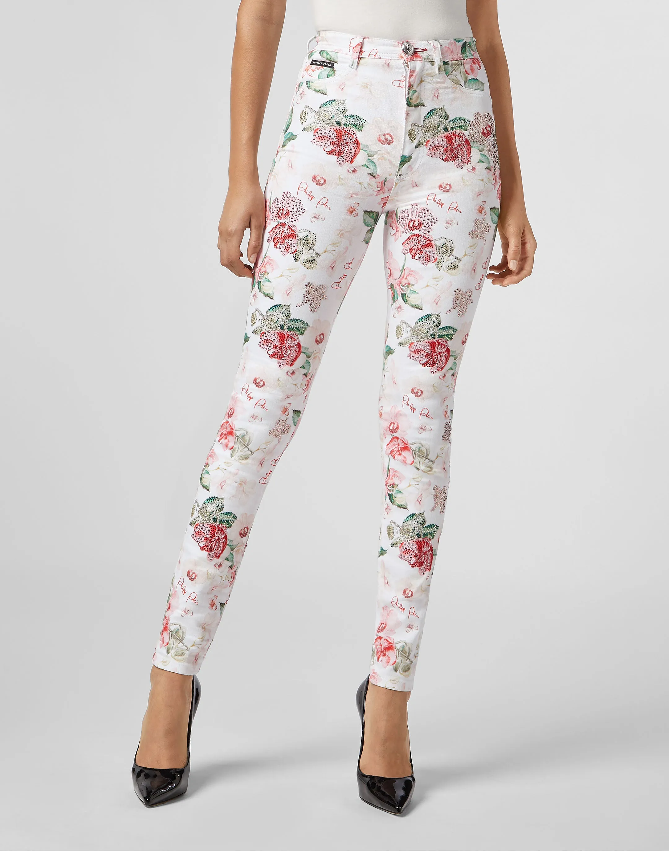 Super High Waist Jegging Flowers