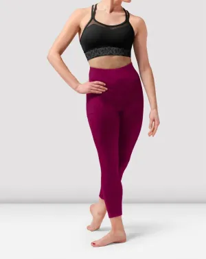 Tasha Paneled Leggings In Cherry