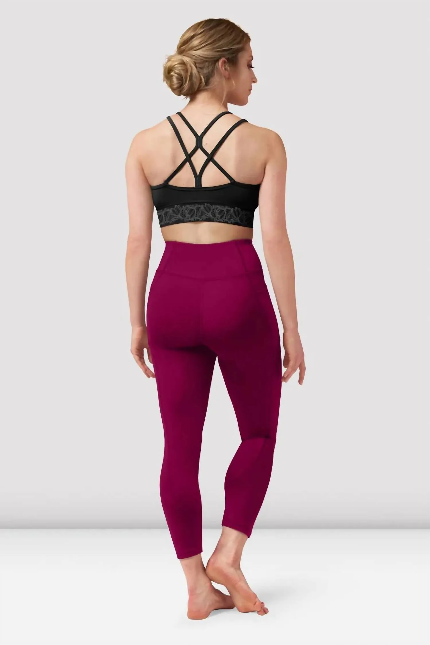 Tasha Paneled Leggings In Cherry