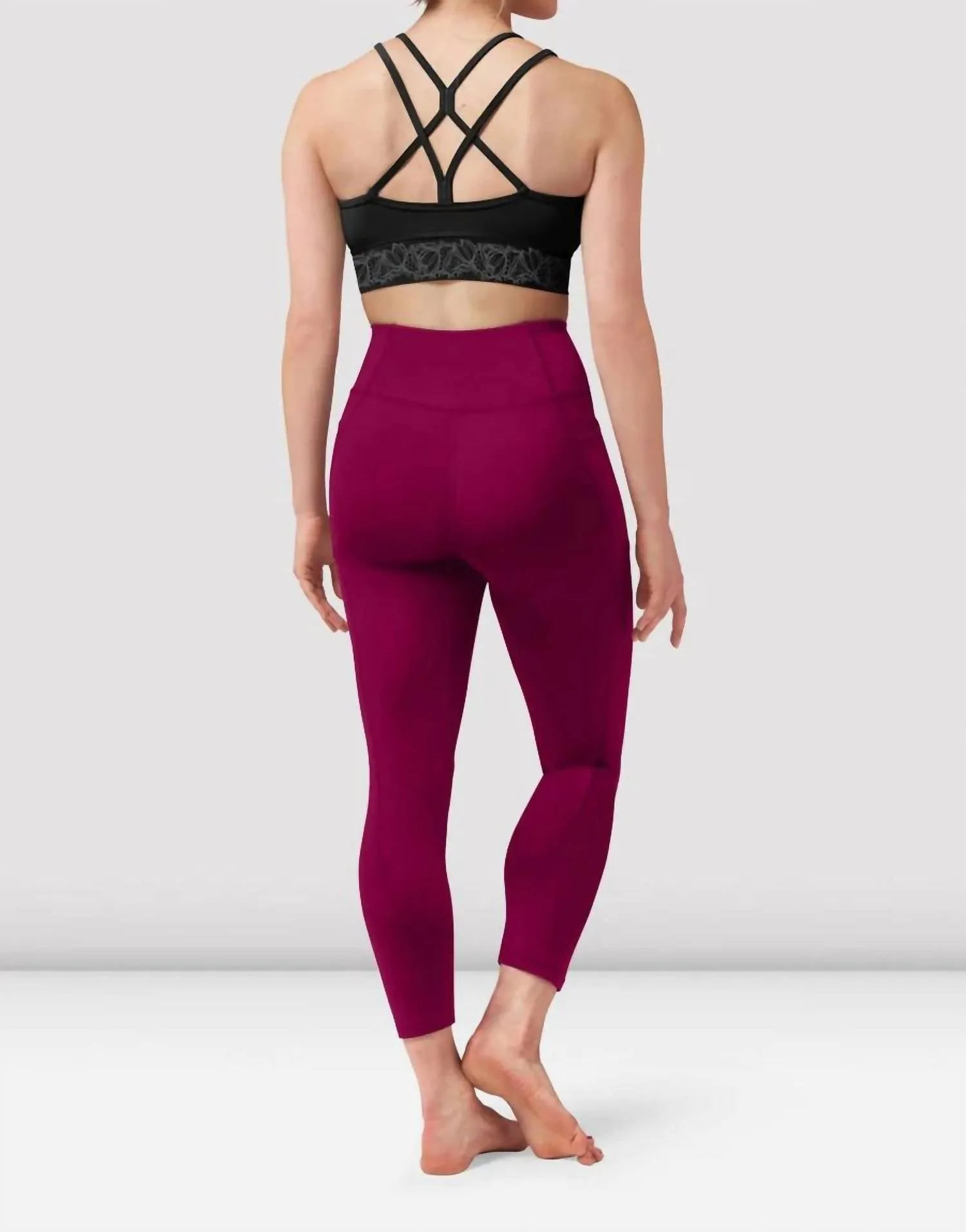 Tasha Paneled Leggings In Cherry