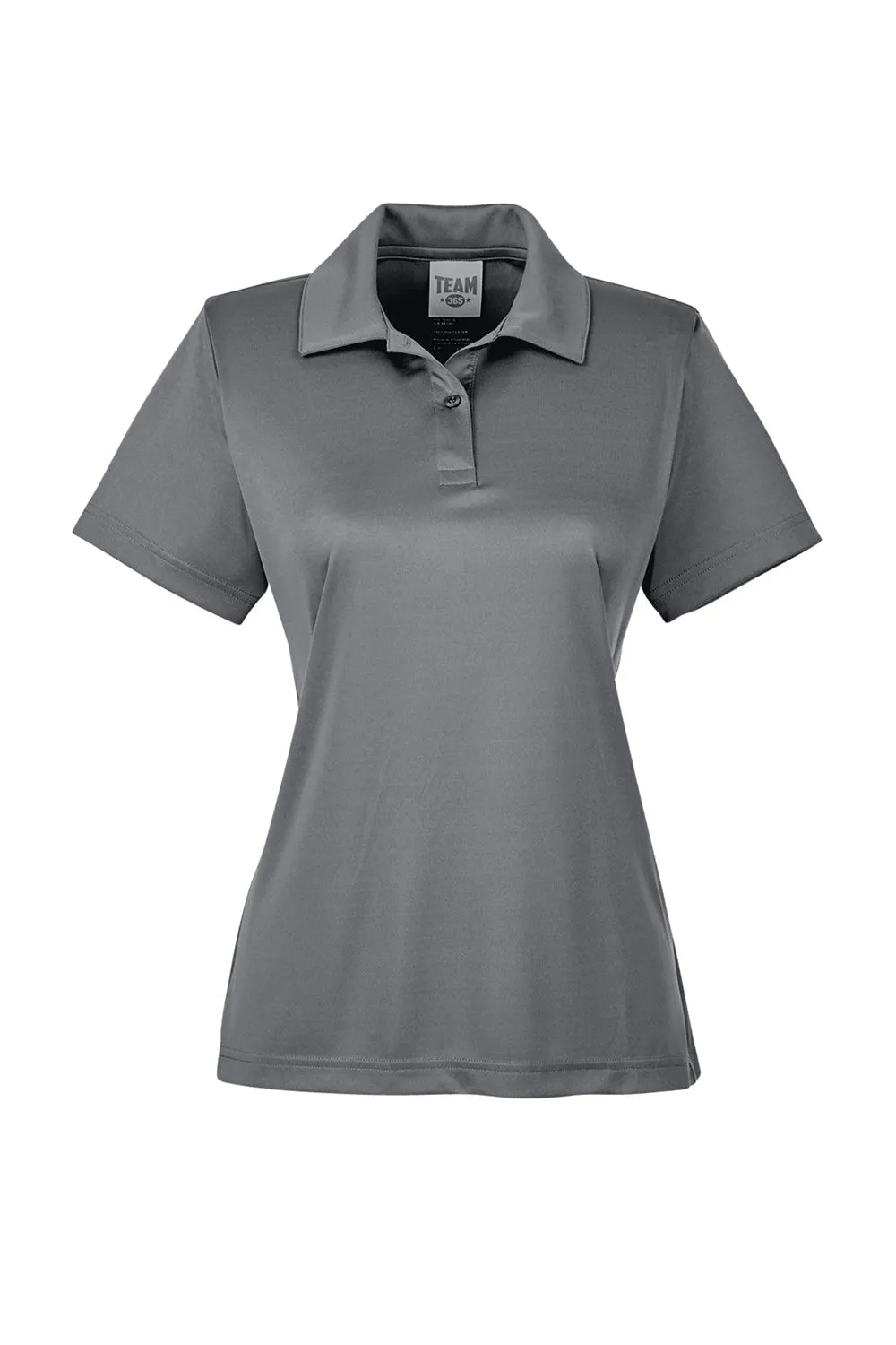 Team 365 Womens Zone Performance Moisture Wicking Short Sleeve Polo Shirt - Graphite Grey
