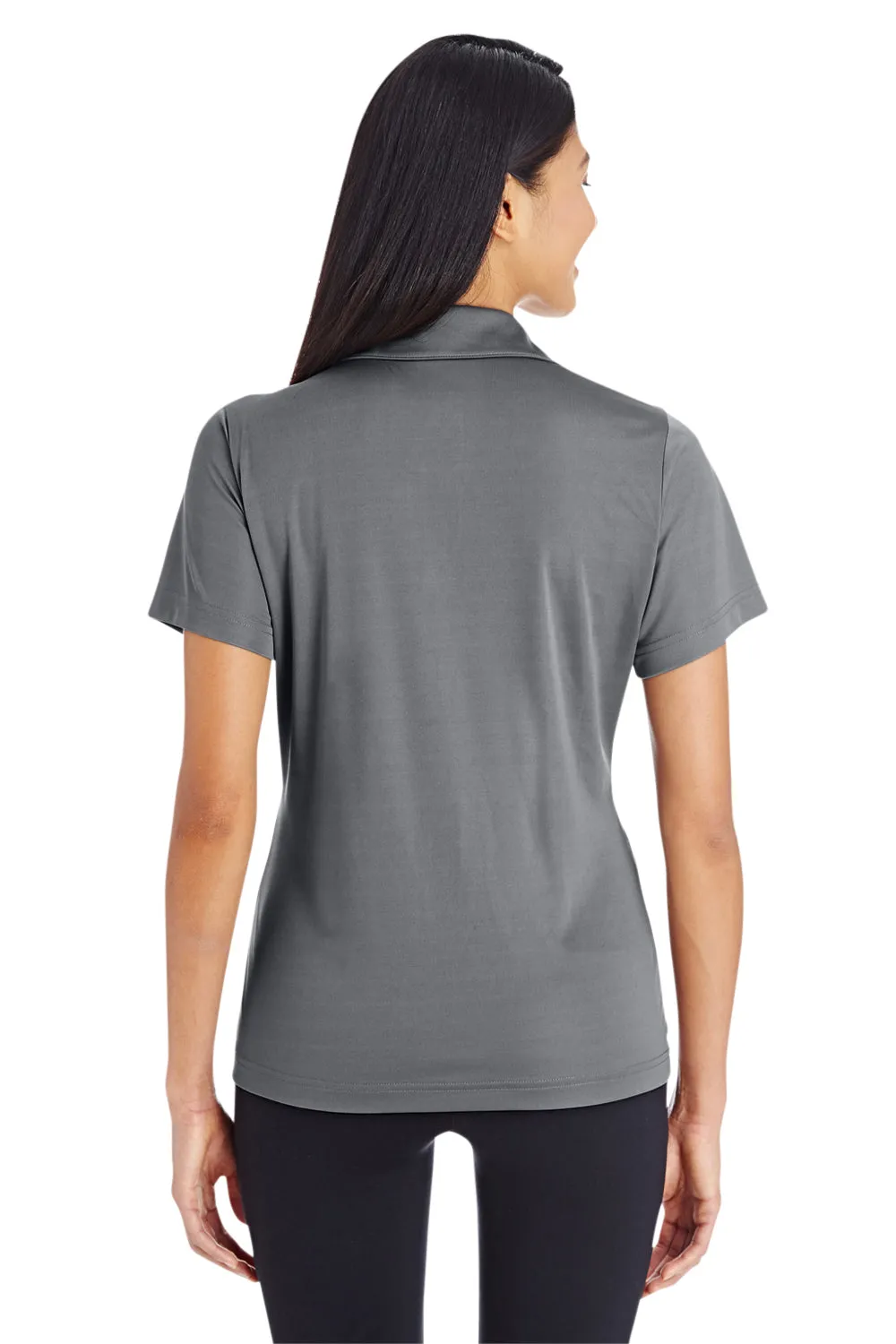 Team 365 Womens Zone Performance Moisture Wicking Short Sleeve Polo Shirt - Graphite Grey