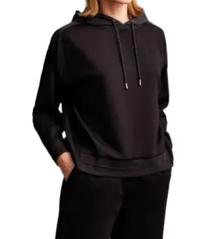 Techno Lux Stretch Hoodie In Black