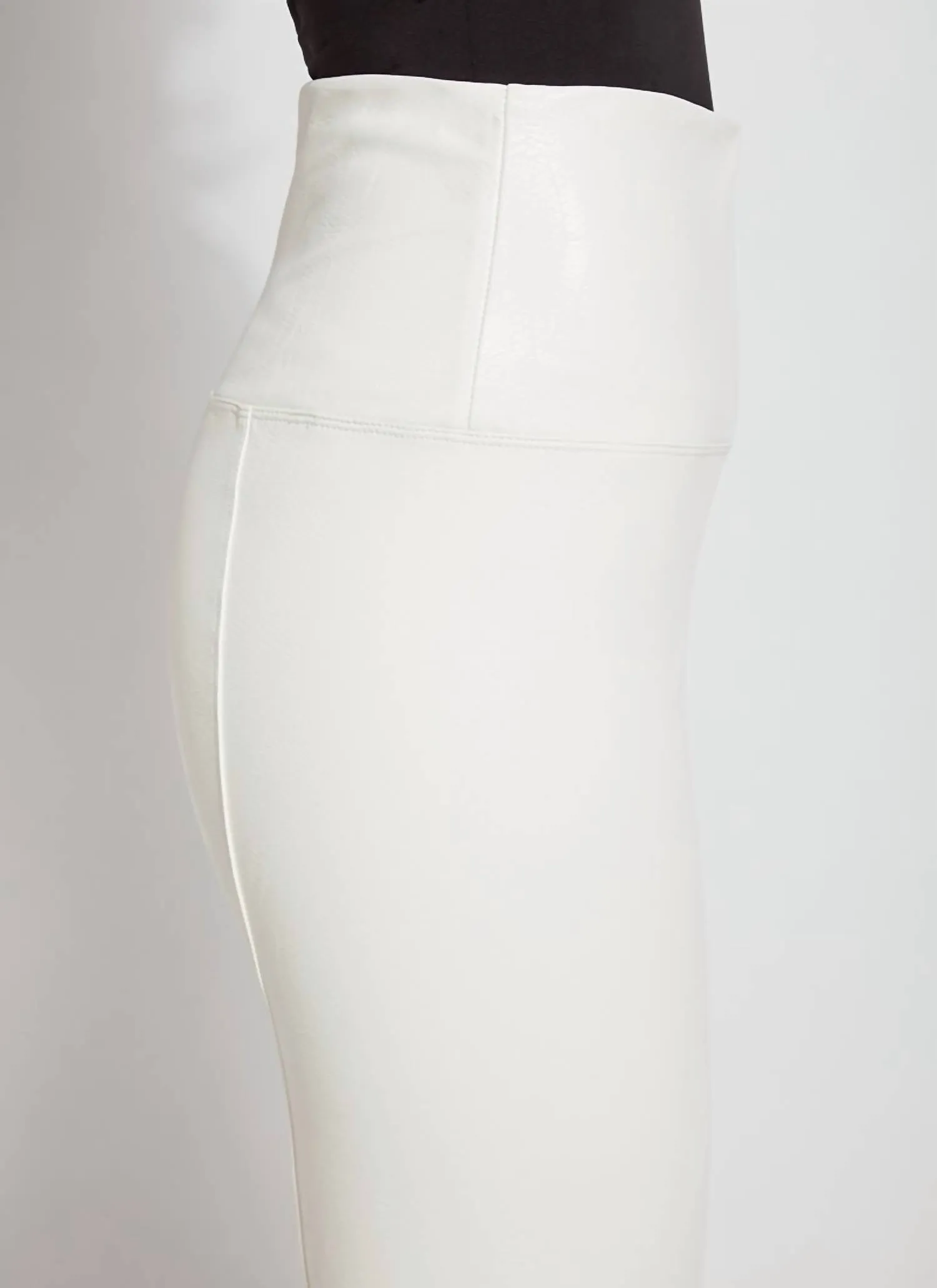 Textured Leather Legging In Snow White