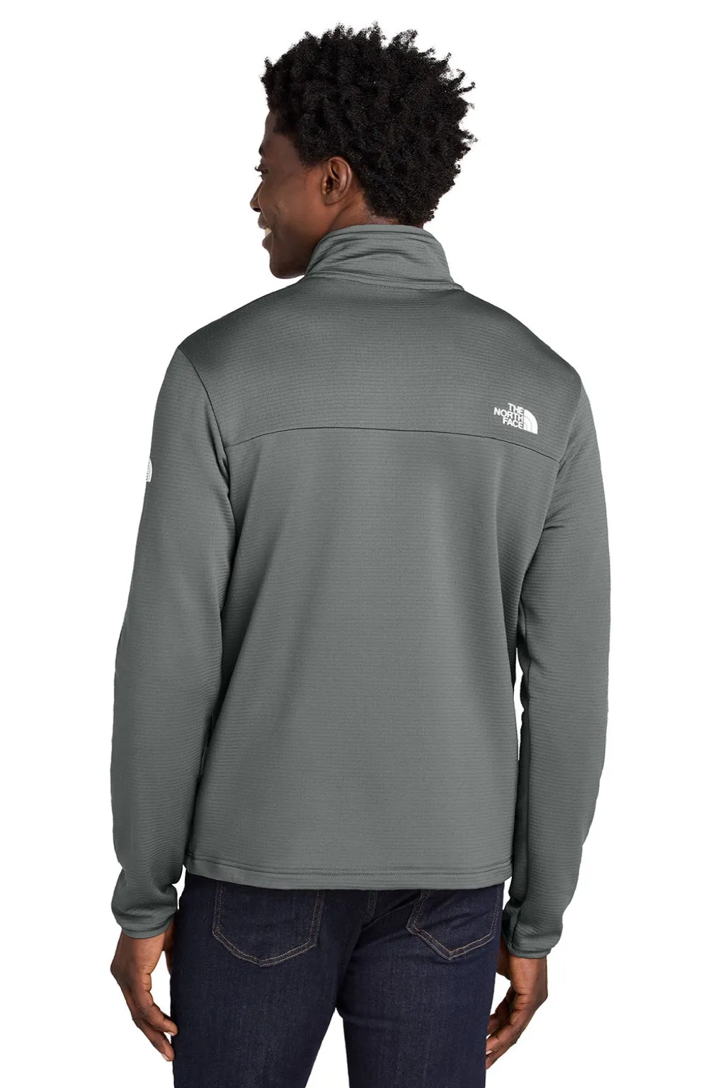 The North Face Mens Aim Fleece 1/4 Zip Sweatshirt - Smoked Pearl Grey