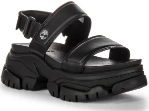 Timberland Adley Way A5Urz In Black Platform Sandals Shoes Timberland
