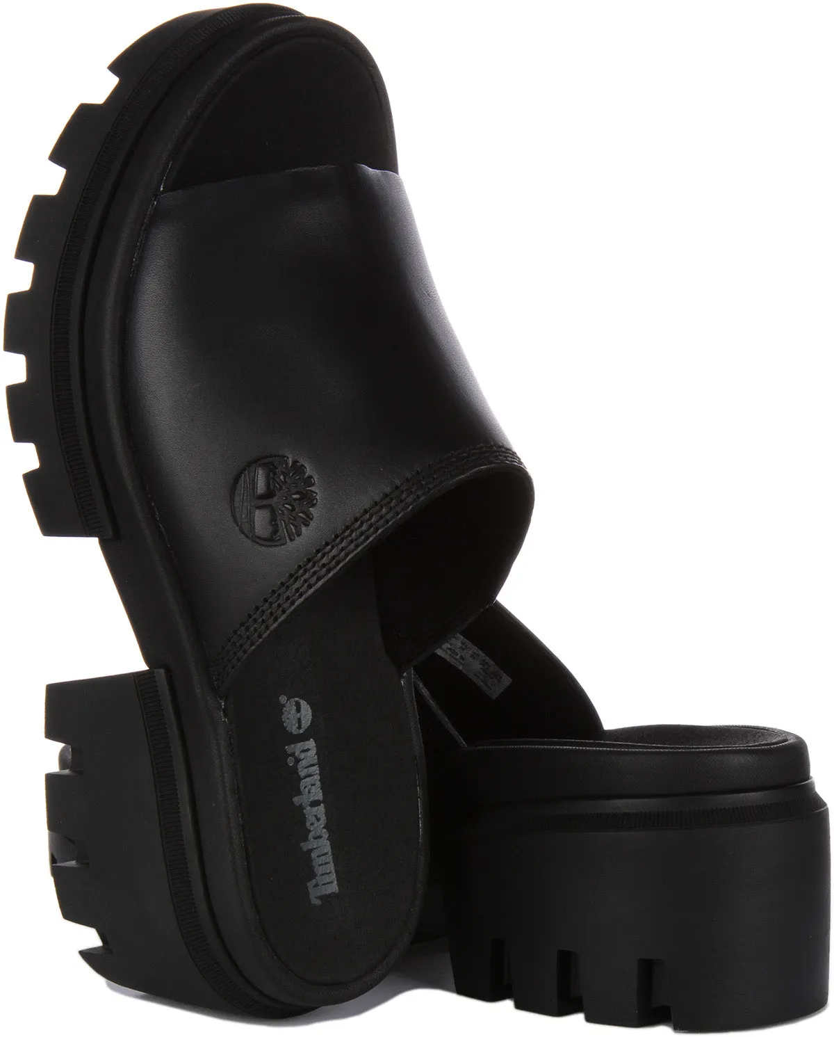 Timberland Everleigh Platform Sandals In Black For Women Shoes Timberland