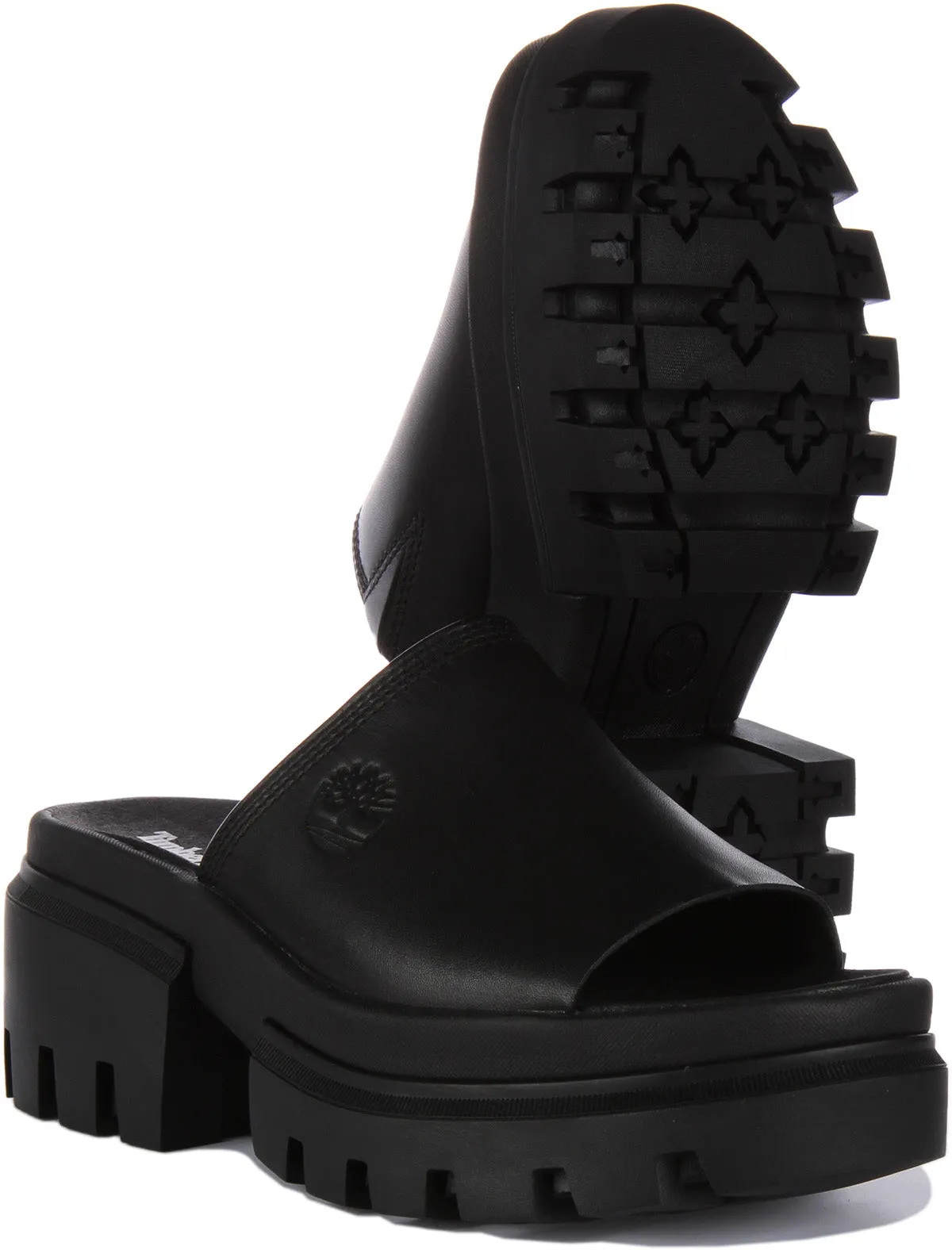 Timberland Everleigh Platform Sandals In Black For Women Shoes Timberland