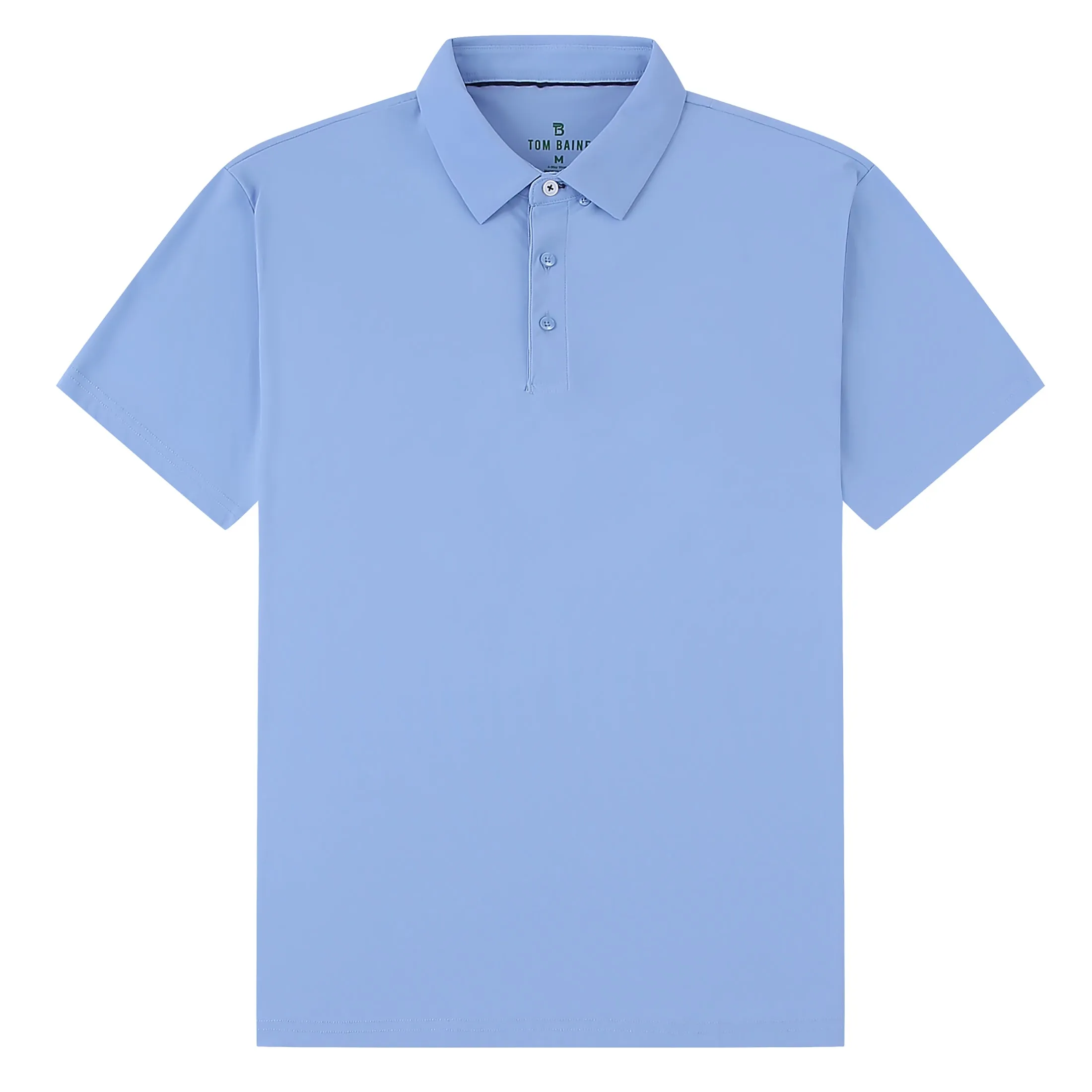 Tom Baine Men's Performance Stretch Solid Short Sleeve Polo