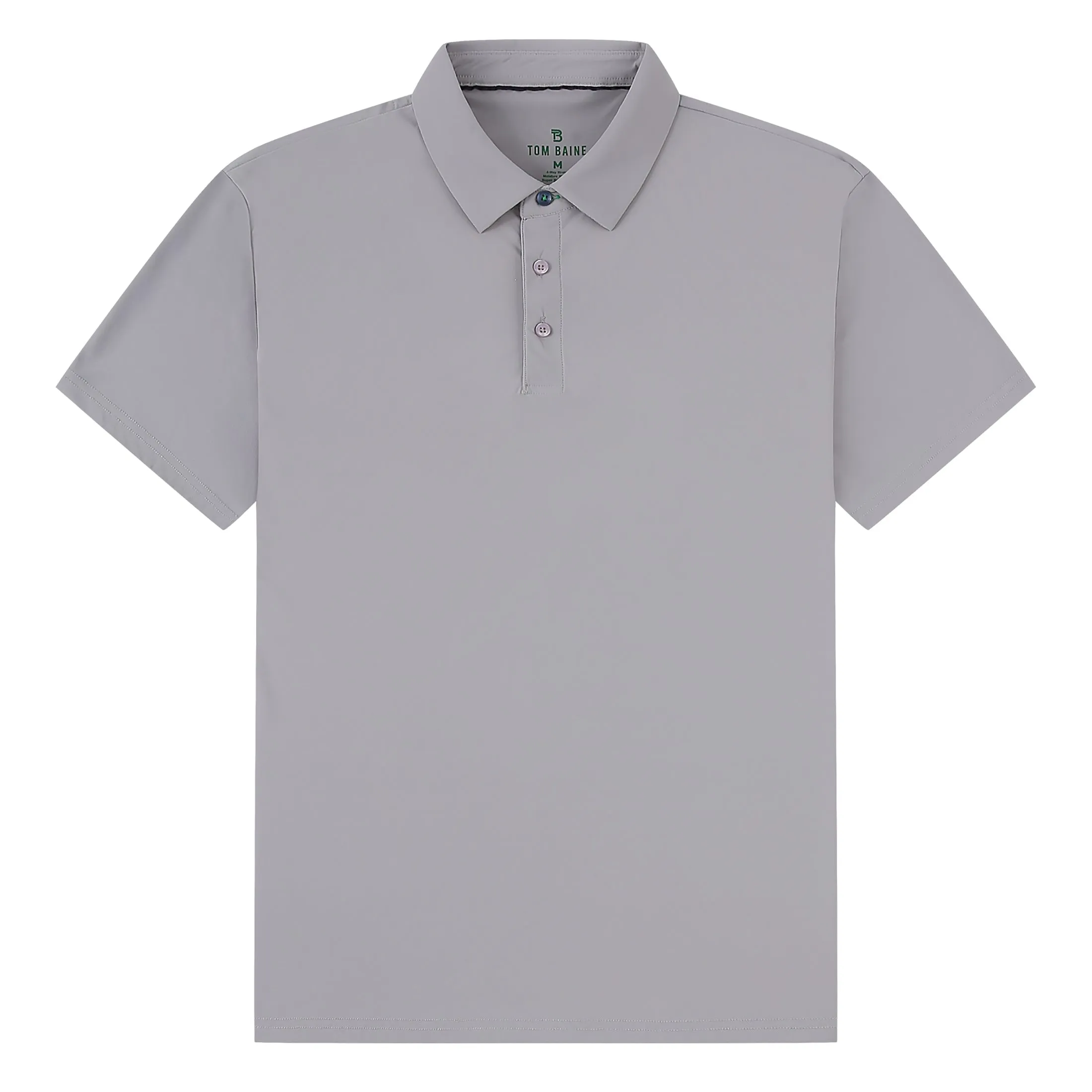 Tom Baine Men's Performance Stretch Solid Short Sleeve Polo