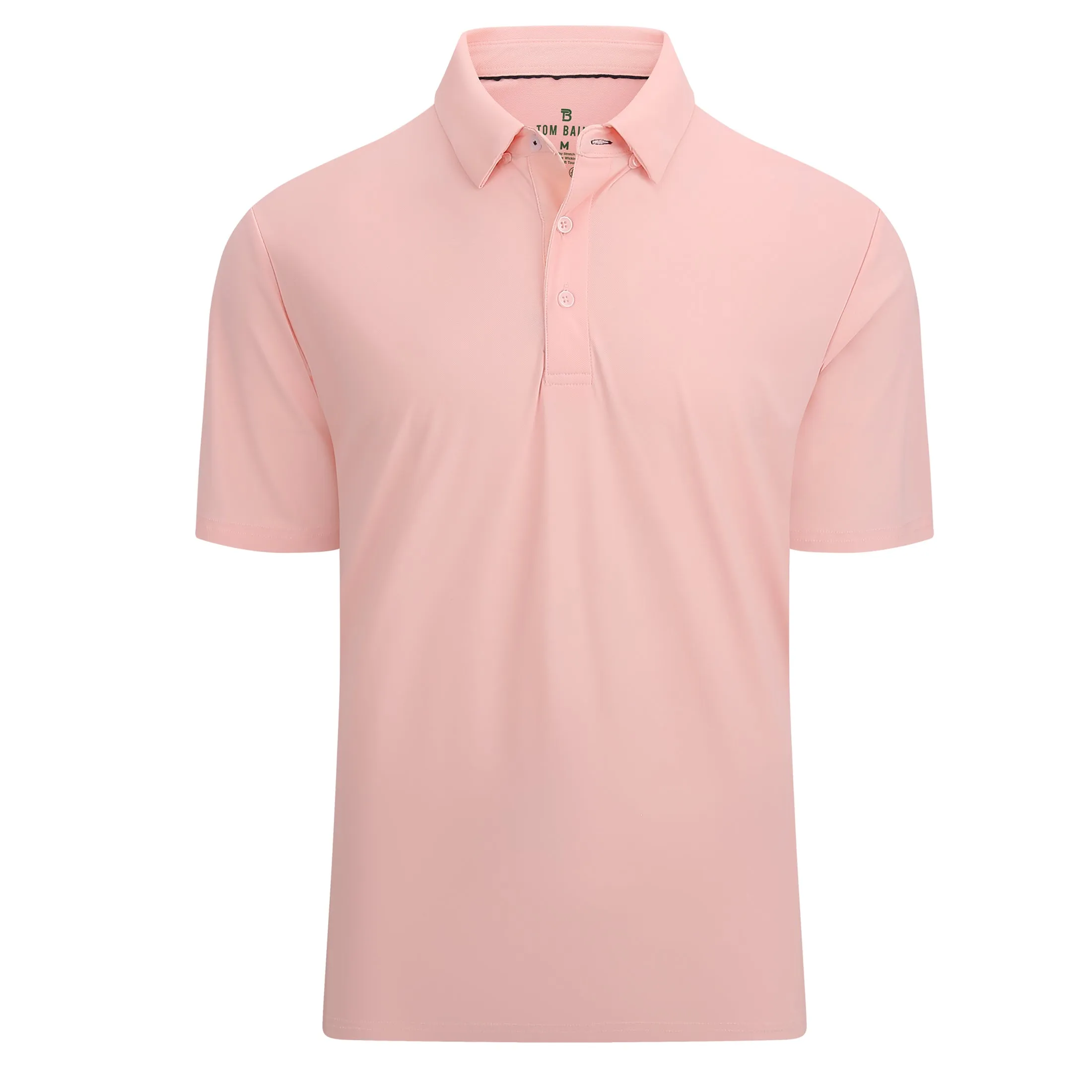 Tom Baine Men's Performance Stretch Solid Short Sleeve Polo