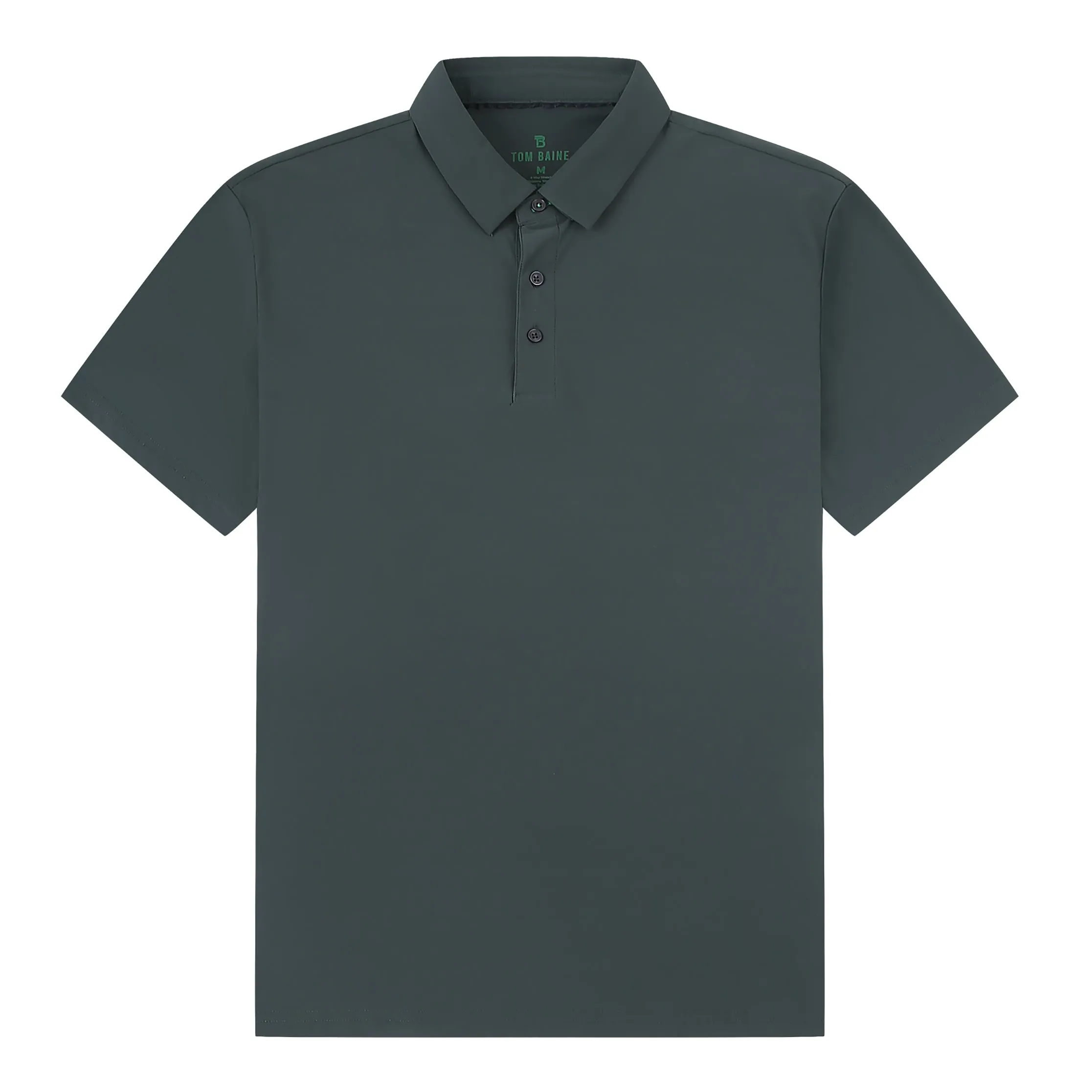 Tom Baine Men's Performance Stretch Solid Short Sleeve Polo