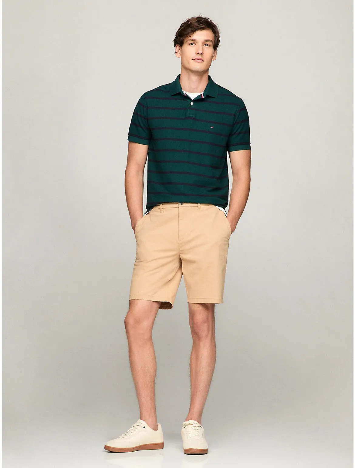 Tommy Hilfiger Men's Regular Fit Stripe Wicking Polo