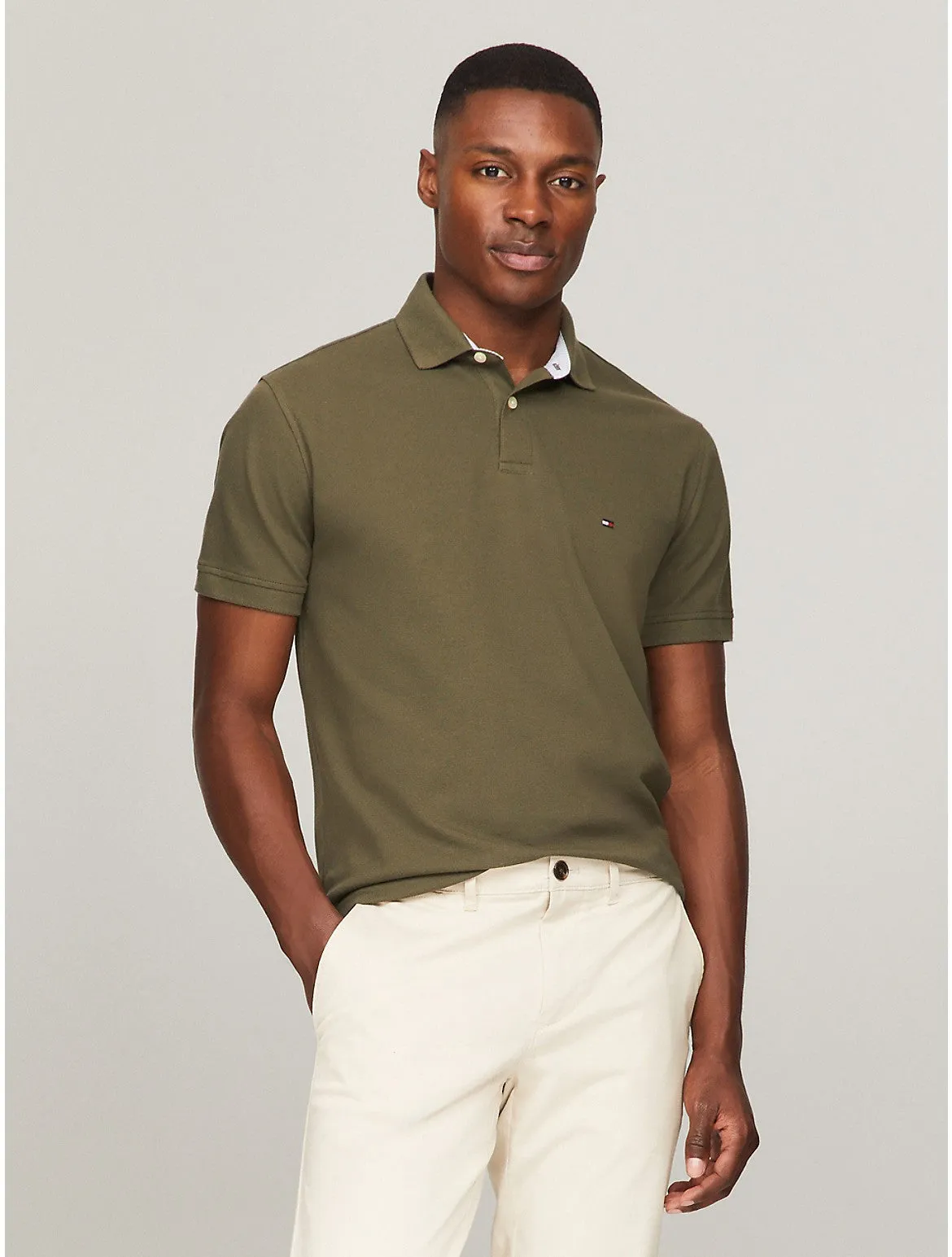 Tommy Hilfiger Men's Stretch Regular Fit Tommy Polo
