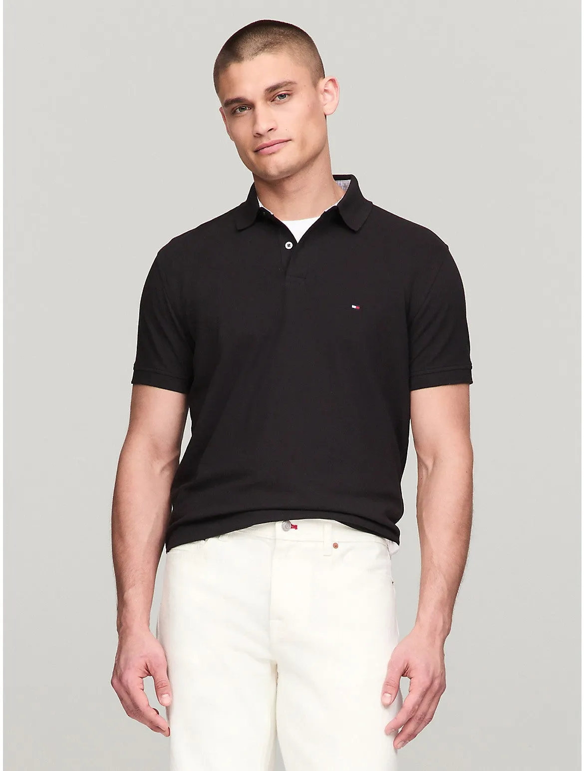 Tommy Hilfiger Men's Stretch Regular Fit Tommy Polo