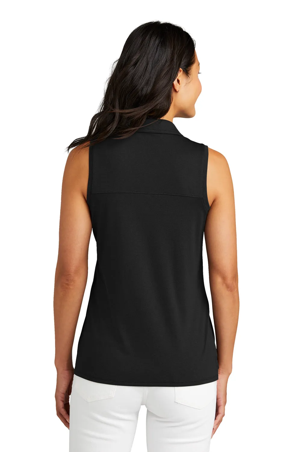 TravisMathew Womens Coto Performance Wrinkle Resistant Sleeveless Polo Shirt - Black
