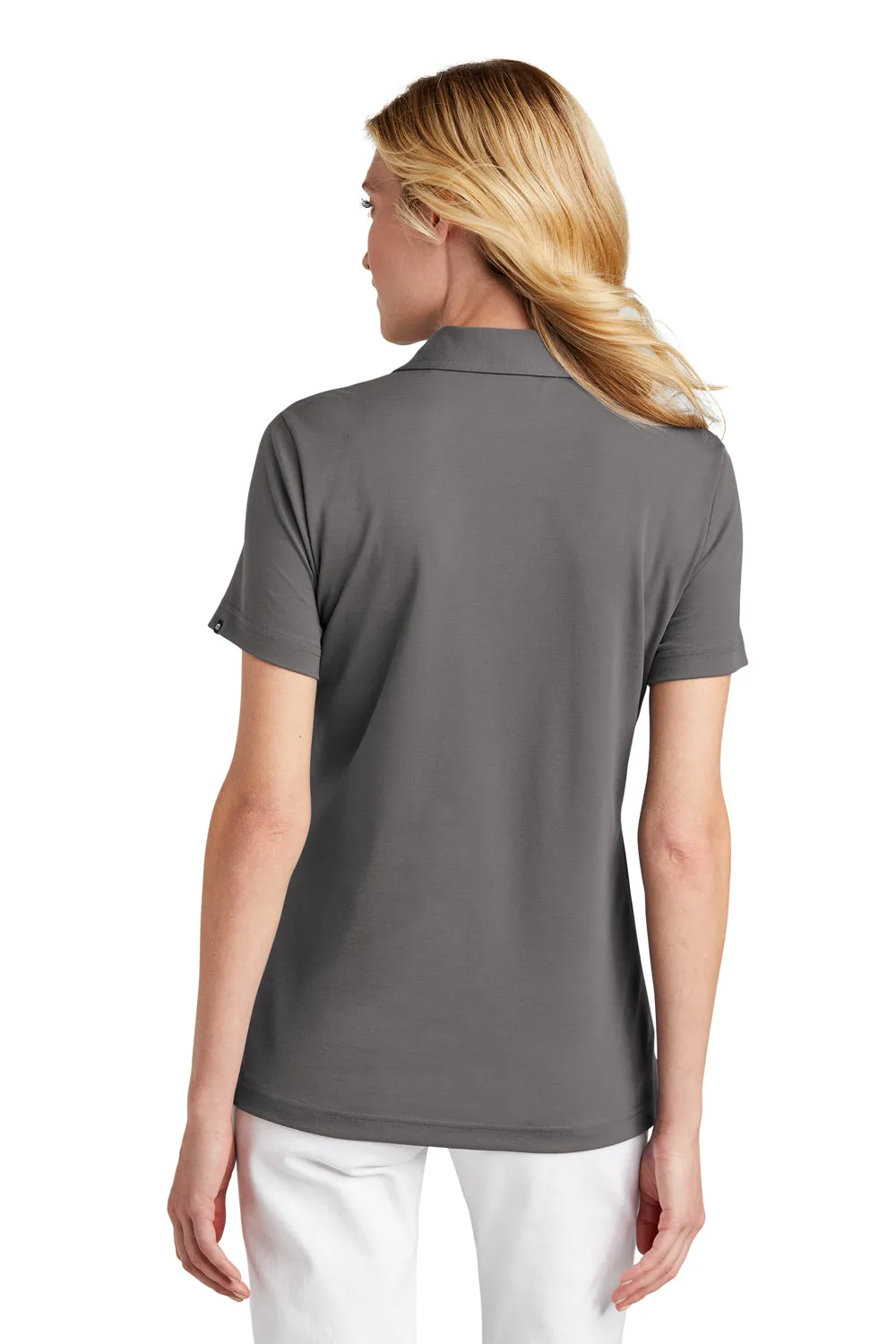 TravisMathew Womens Oceanside Wrinkle Resistant Short Sleeve Polo Shirt - Quiet Shade Grey