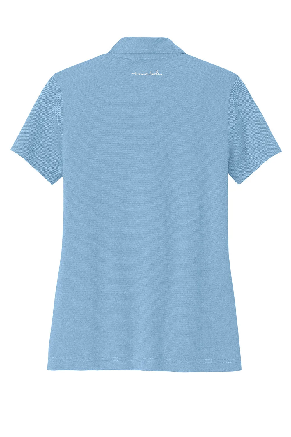 TravisMathew Womens Sunnyvale Wrinkle Resistant Short Sleeve Polo Shirt - Heather Strong Blue