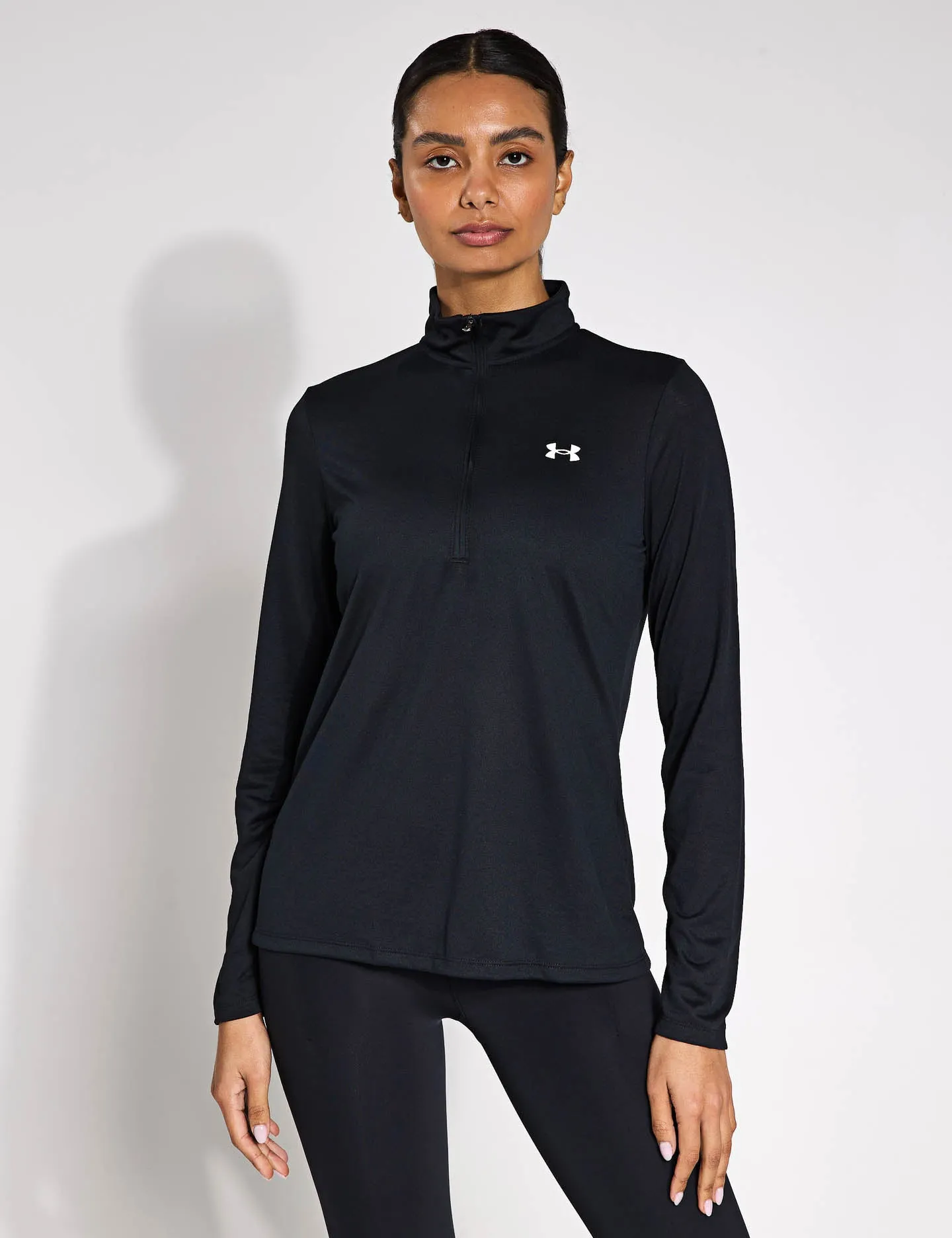 UA Tech 1/2 Zip - Black/White