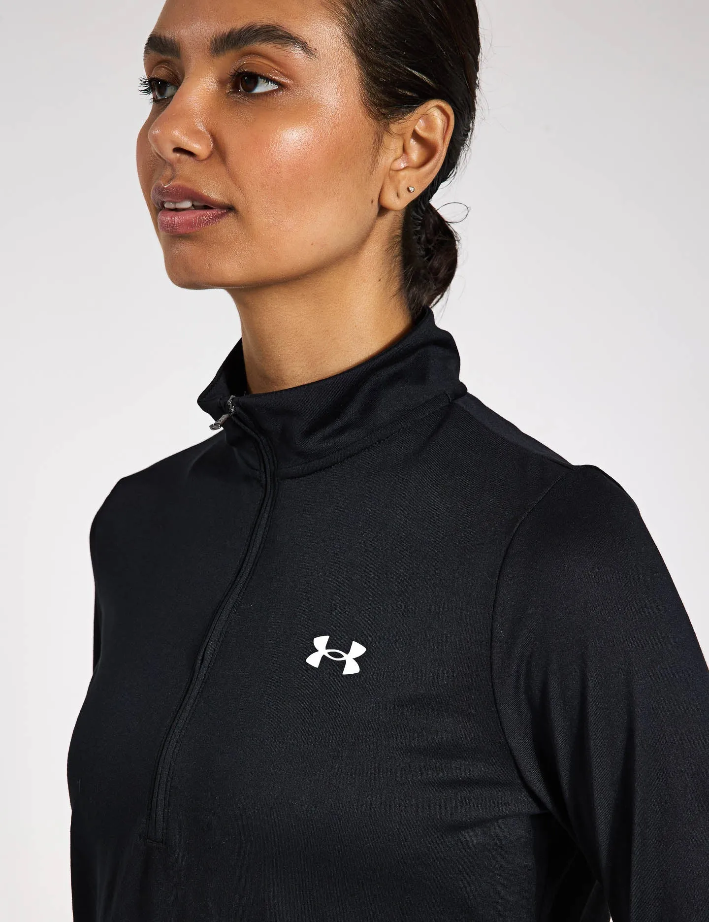 UA Tech 1/2 Zip - Black/White