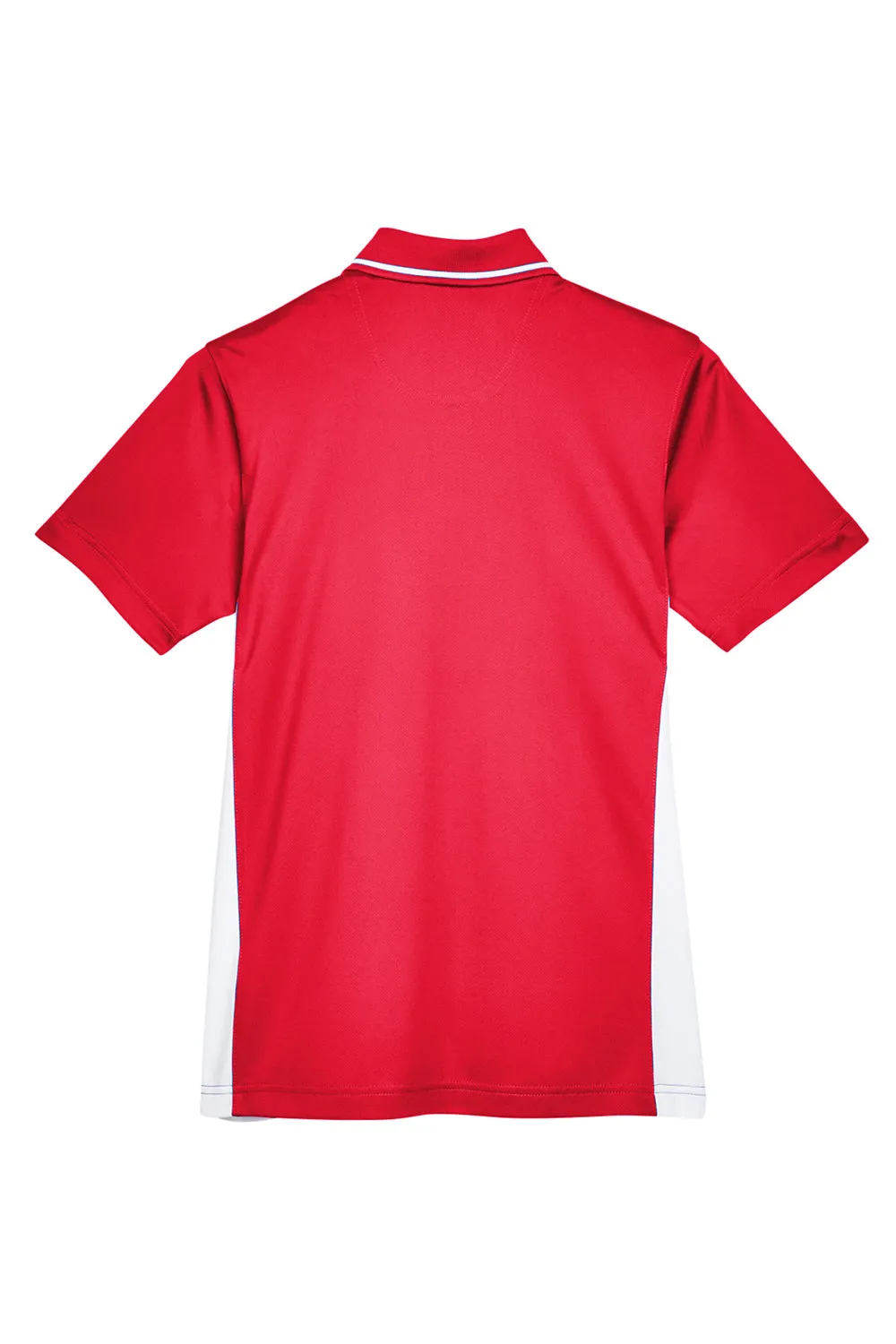 UltraClub Womens Cool & Dry Moisture Wicking Short Sleeve Polo Shirt - Red/White