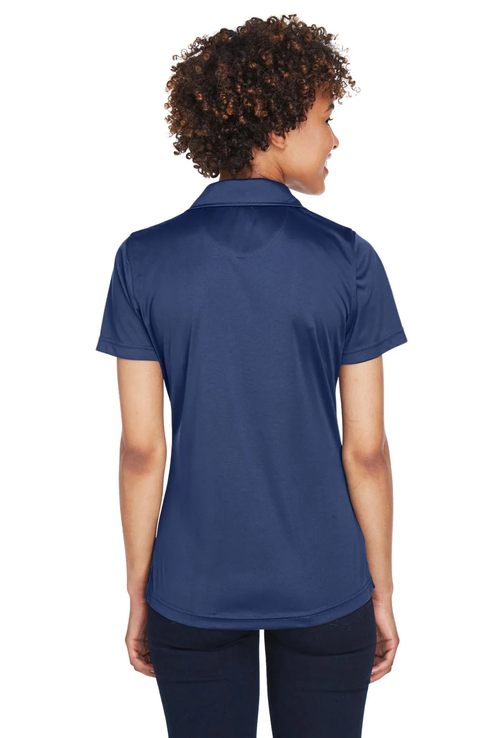UltraClub Womens Cool & Dry Performance Moisture Wicking Short Sleeve Polo Shirt - Navy Blue