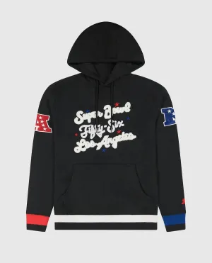 Unisex Fit Super Bowl Lvi Pullover Hoodie In Black
