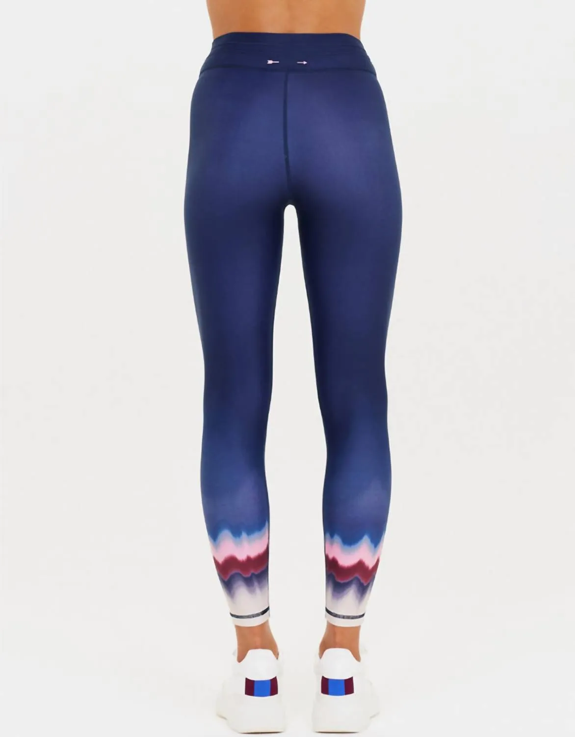 Universe Midi Leggings In Navy Tie Dye