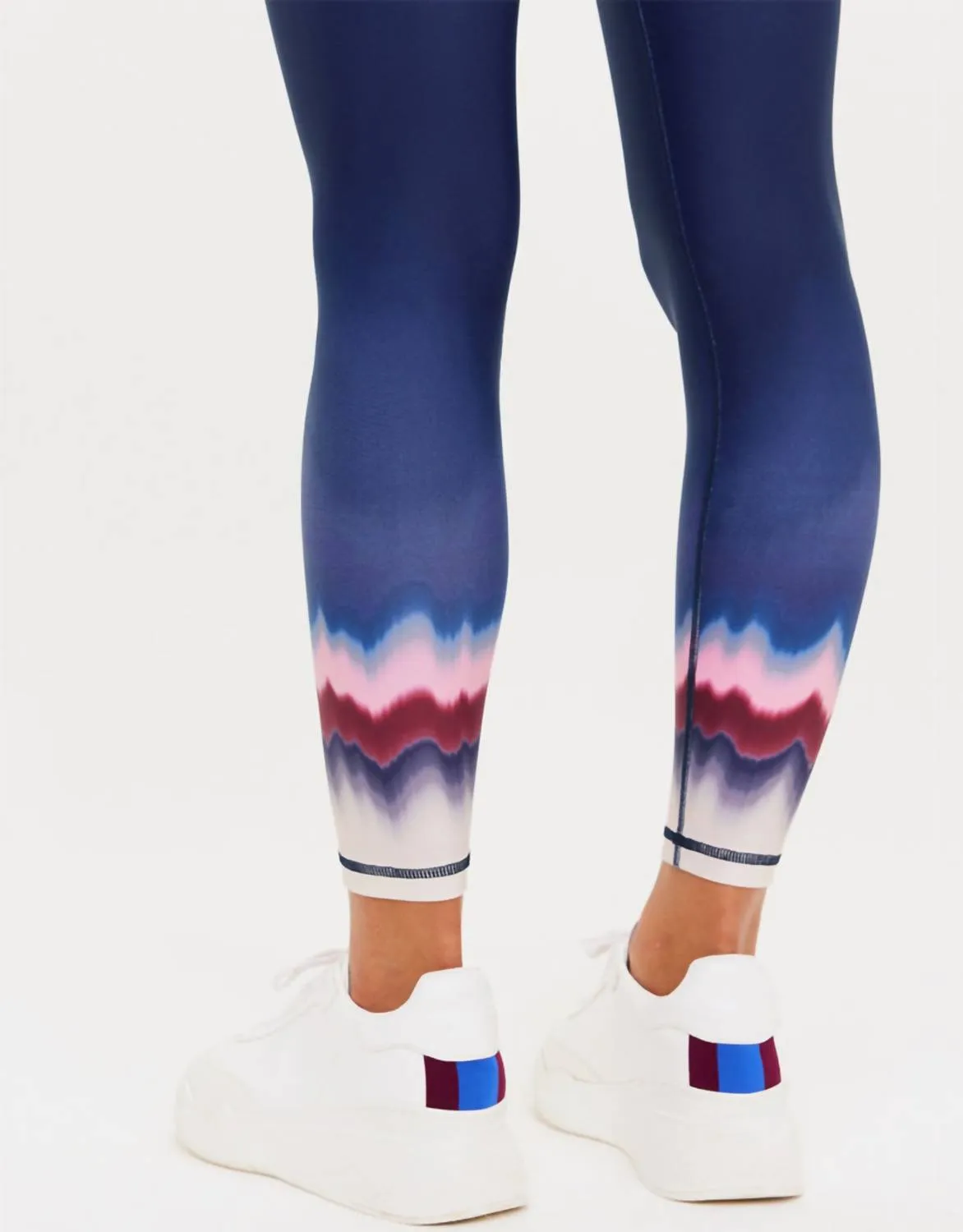 Universe Midi Leggings In Navy Tie Dye