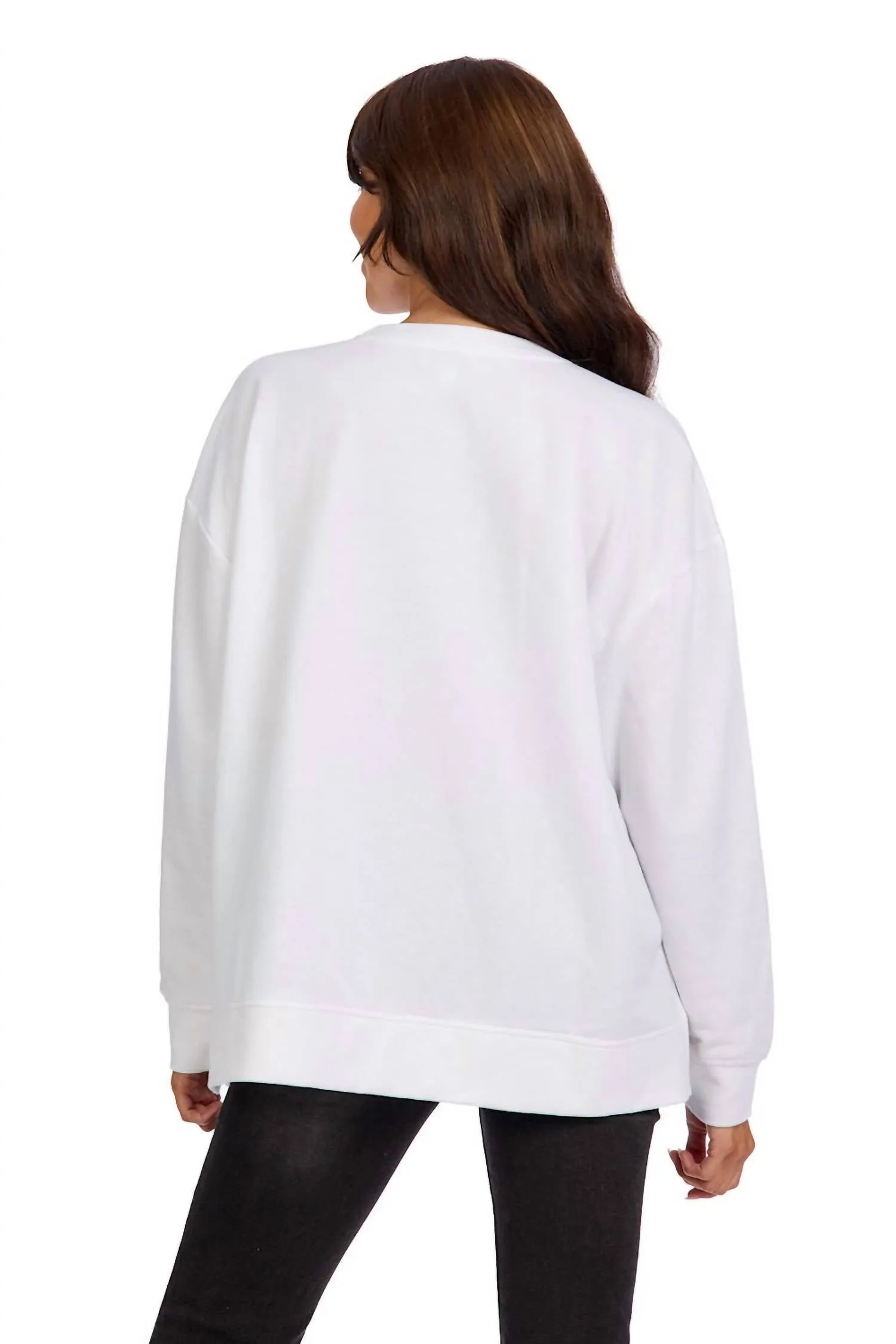 Valentine Sparkle Sweatshirt In White
