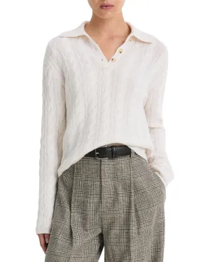 Vince Cable Knit Wool & Cashmere-Blend Polo Shirt