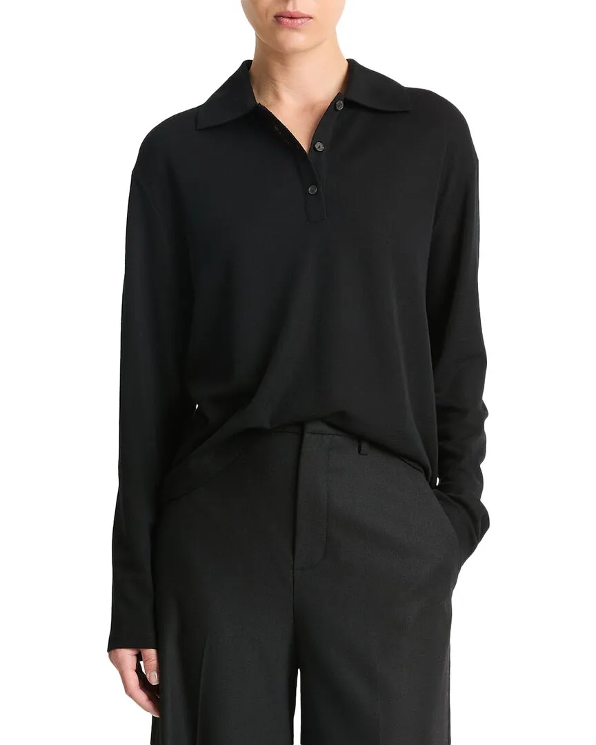 Vince Relaxed Wool Polo Sweater