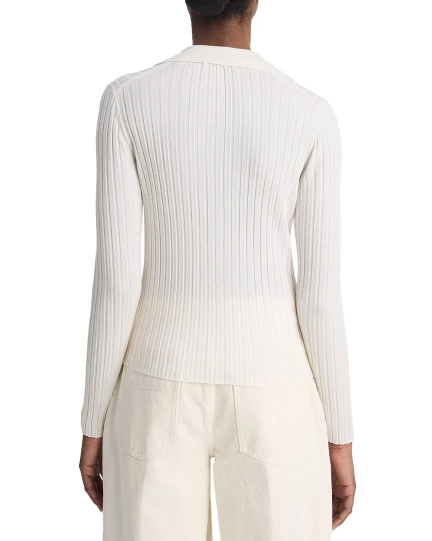 Vince Snap Wool & Silk-Blend Polo Shirt