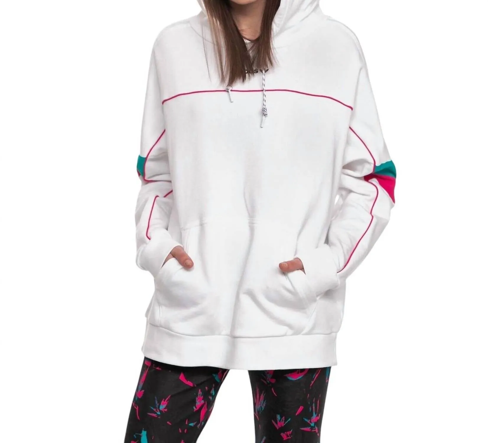 Women's Boyfriend Hoodie Sweatshirt In White