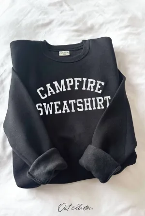 Women's Campfire Graphic Sweatshirt In Black