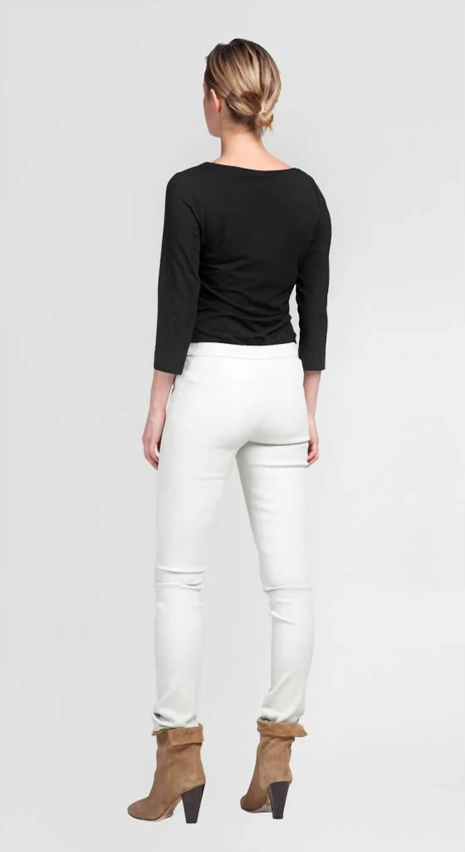 Women's Carla Leather Legging In White