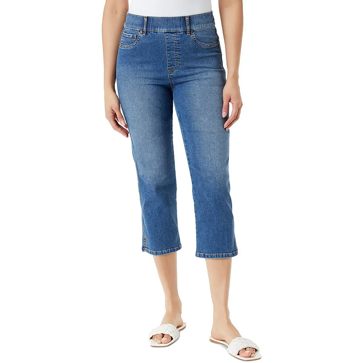 Womens Denim Slimming Capri Jeans
