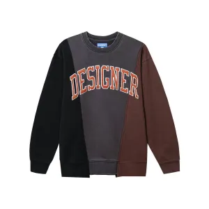 Women's Designer Arc 3 Panel Crewneck Sweatshirt In Black