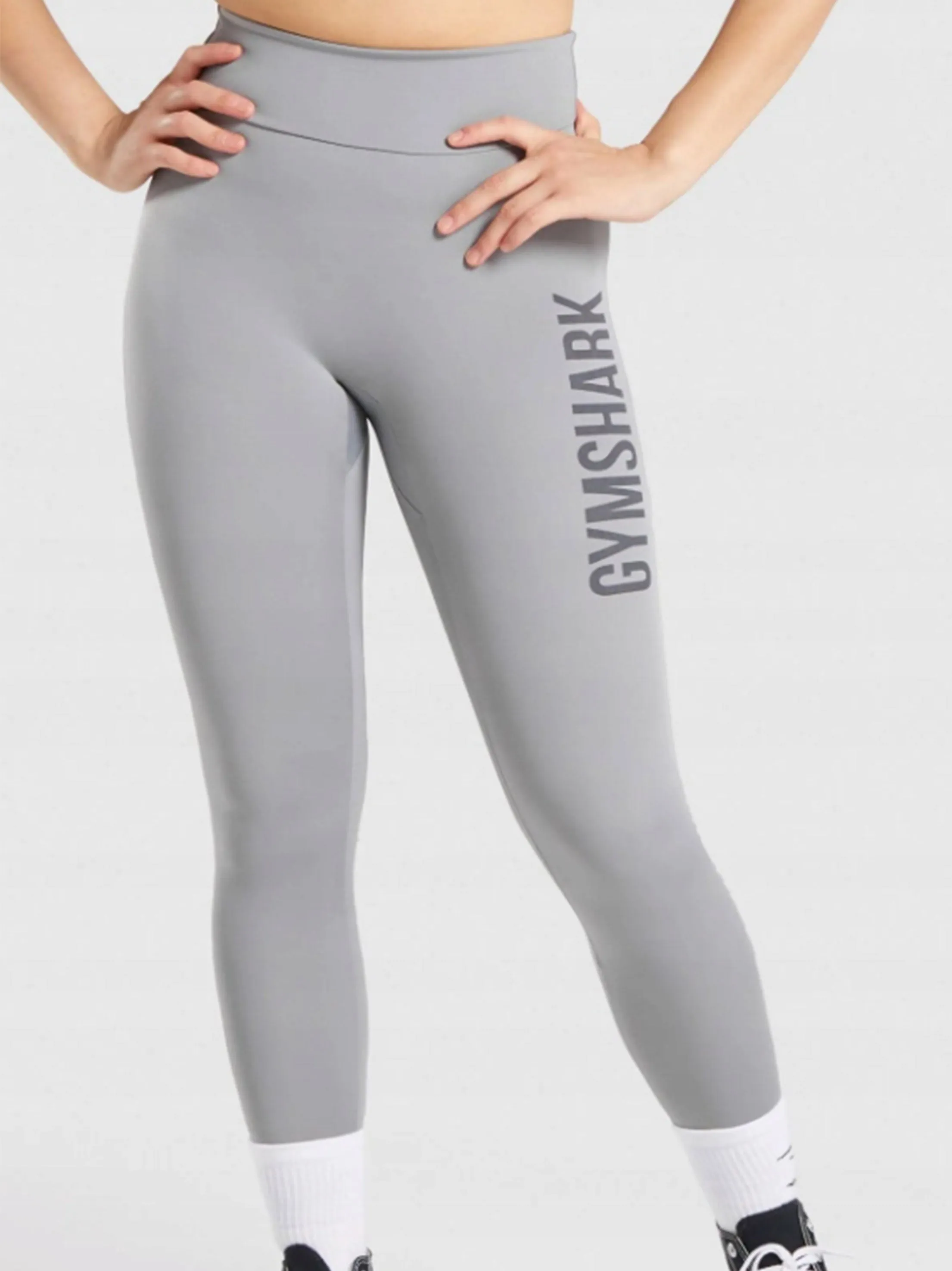 Women's Printed Leggings,Light Grey