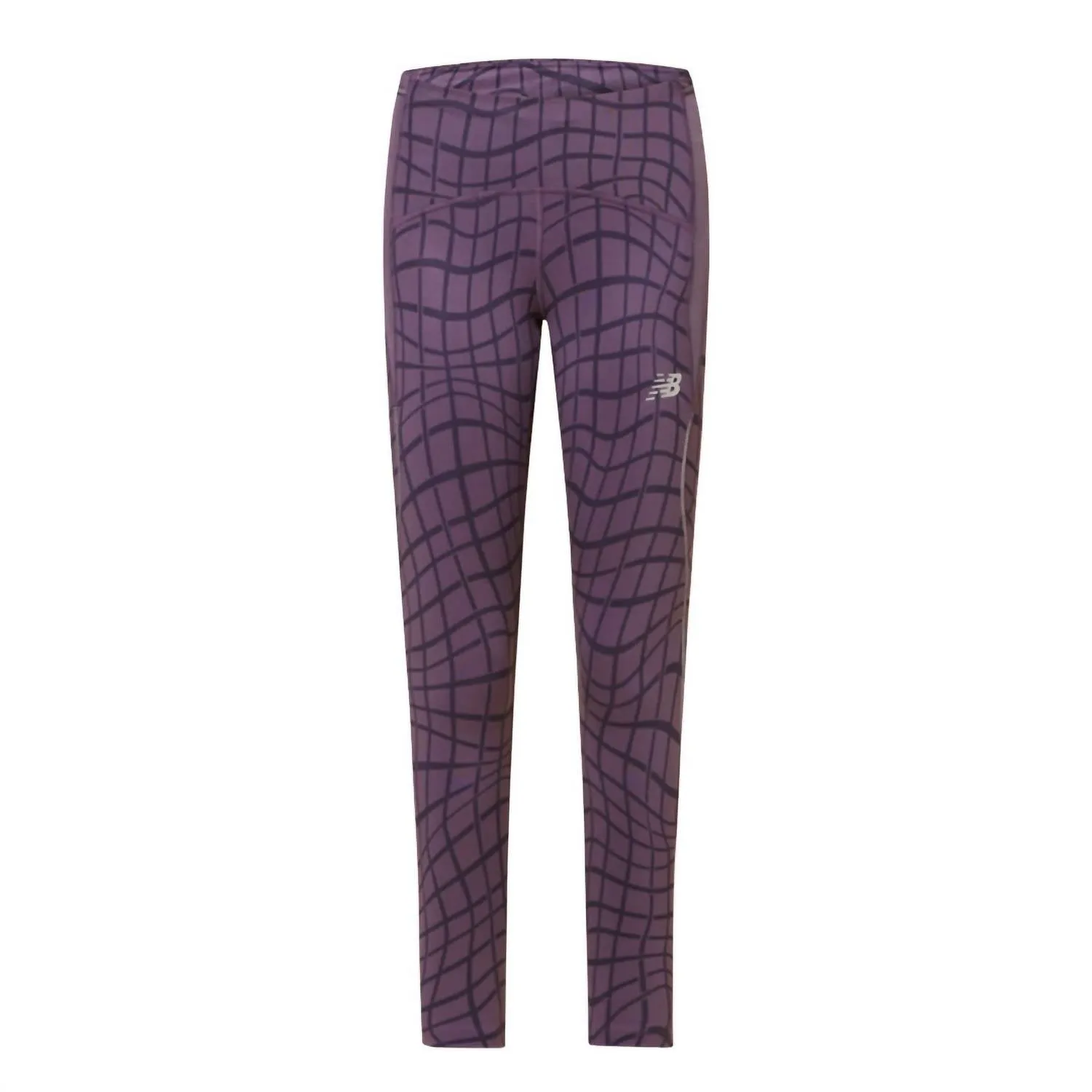 Women's Printed Mid Rise Impact Run Tight In Black/grey